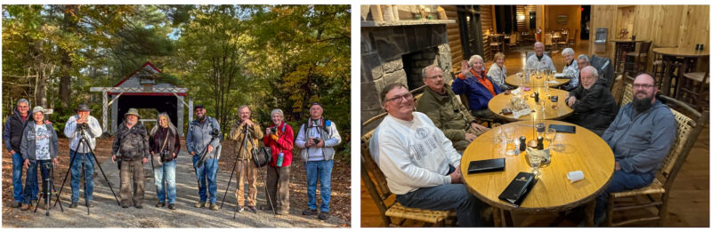 Group photos of photographers on a workshop.