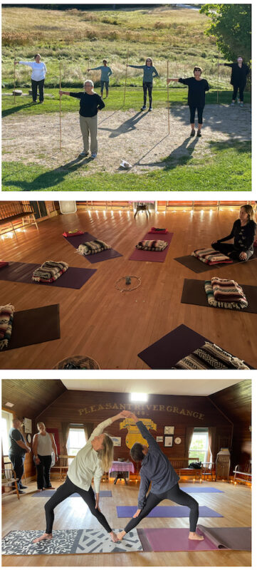 Yoga on Vinalhaven Island, Maine.