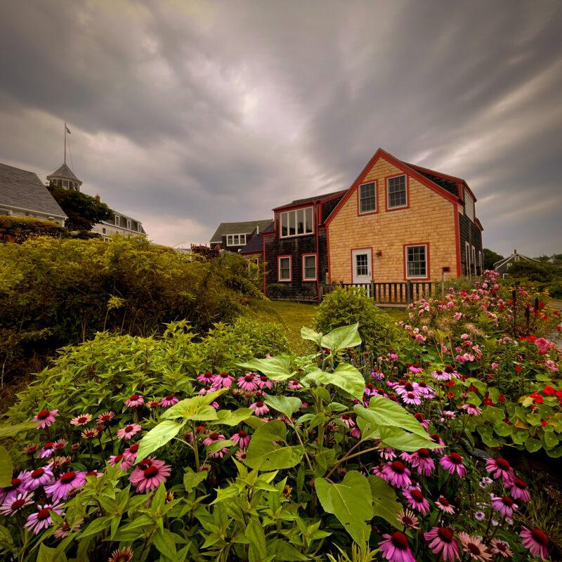 Storm approaching during sunset photography excursion on Monhegan.