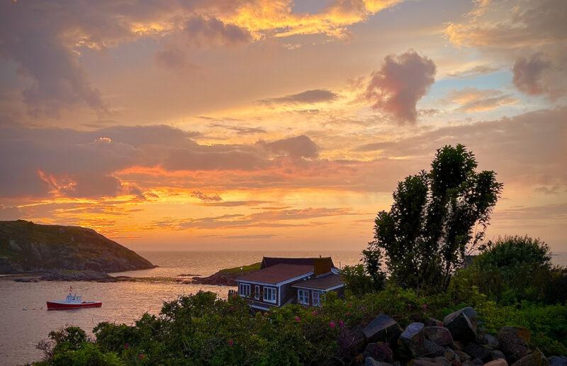 Storm clearing during photography sunset shoot on the Monhegan Photography Workshop.